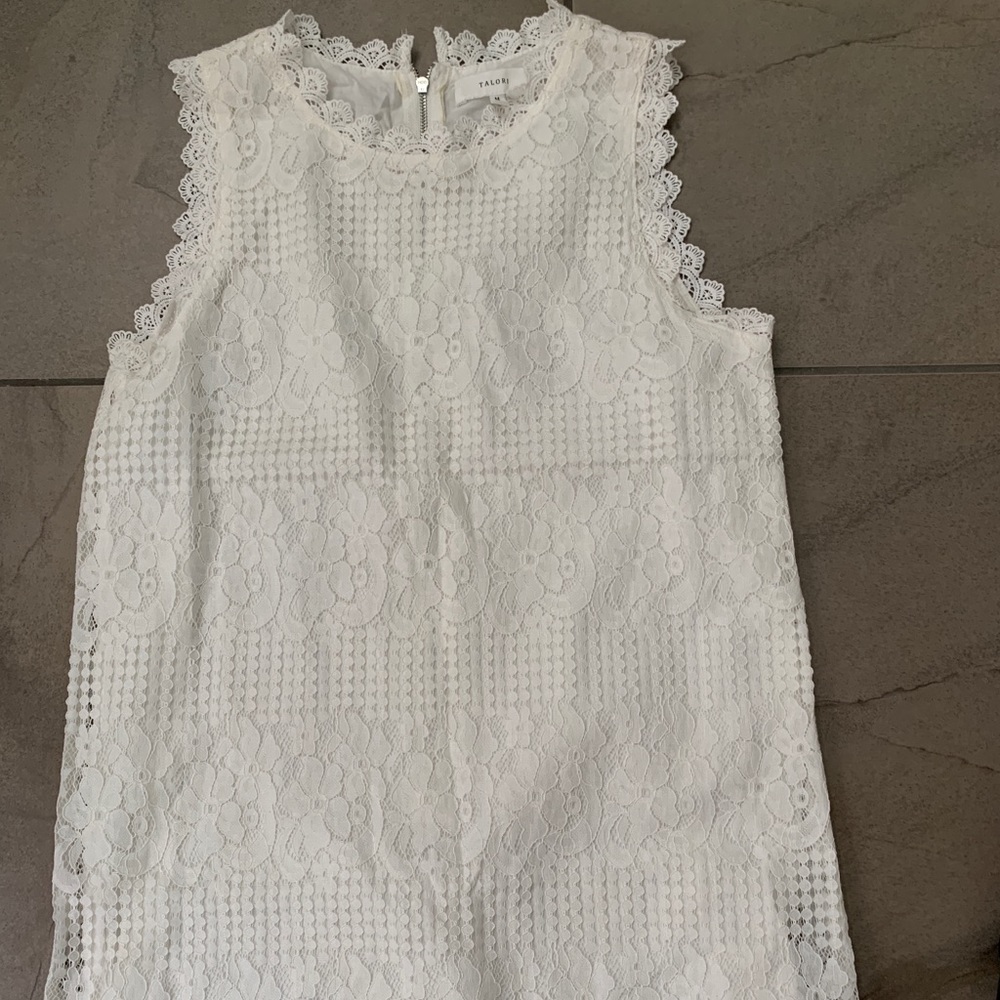 White laced tunic dress